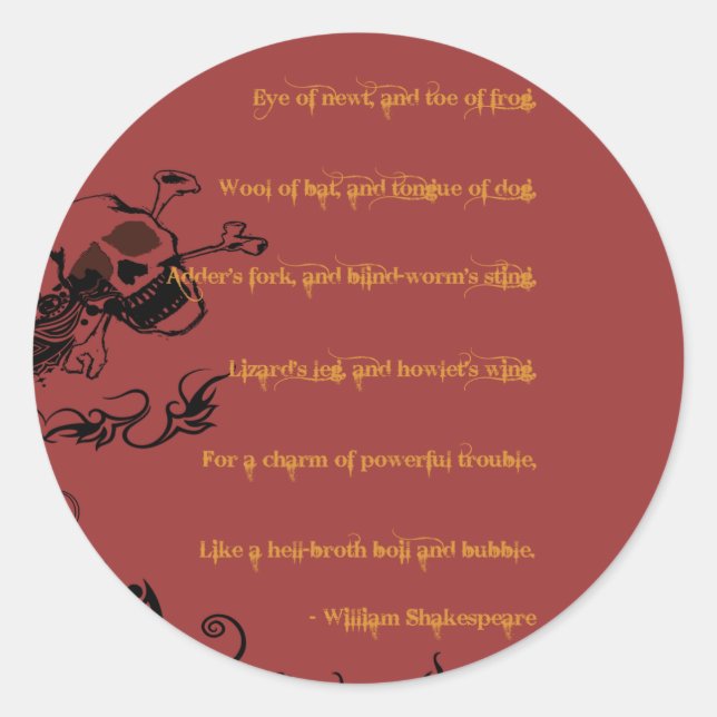 Boil & Trouble Classic Round Sticker (Front)