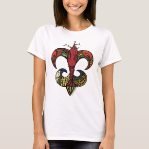 Boil with a Crawfish Fleur de Lis T-Shirt