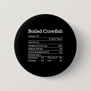 Boiled Crawfish Nutrition Facts Food Matching Mard 6 Cm Round Badge