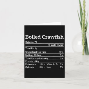 Boiled Crawfish Nutrition Facts Food Matching Mard Card