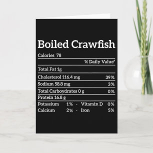 Boiled Crawfish Nutrition Facts Food Matching Mard Card