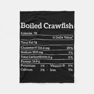 Boiled Crawfish Nutrition Facts Food Matching Mard Fleece Blanket