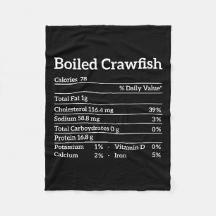 Boiled Crawfish Nutrition Facts Food Matching Mard Fleece Blanket