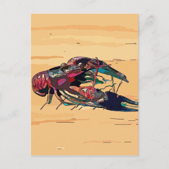 Boiled Crawfish on Wood Postcard (Front)