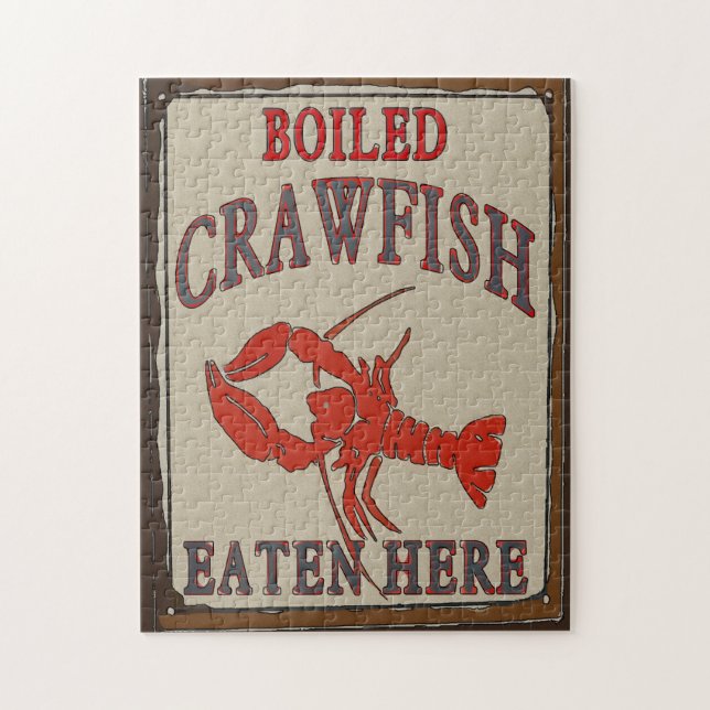 Boiled Crawfish Sign Jigsaw Puzzle (Vertical)