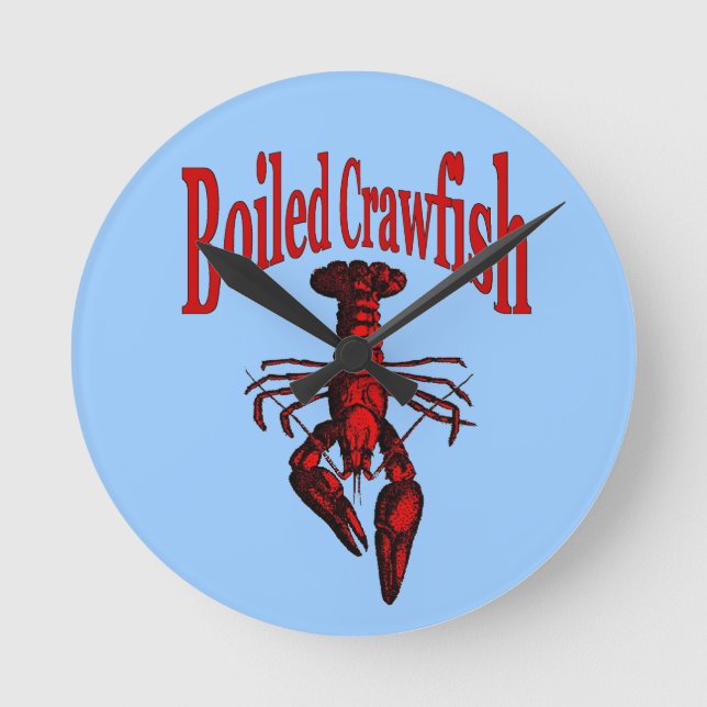 Boiled Crayfish or Crawfish Clock Face (Front)