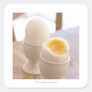 Boiled Egg Square Sticker