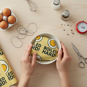 BOILED HARD! Funny Hard Boiled Egg Humour Wrapping Paper