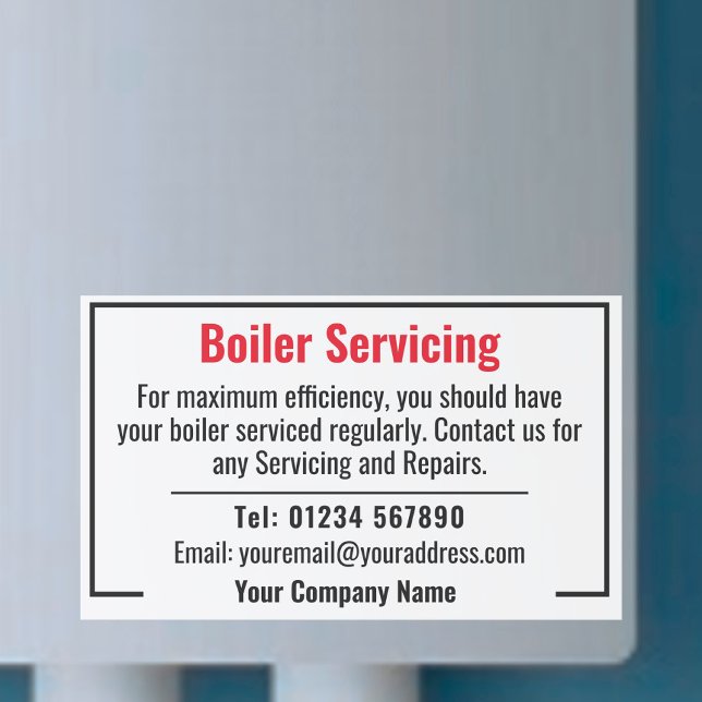 Boiler Servicing and Repairs Heating Engineer Rectangular Sticker (Creator Uploaded)