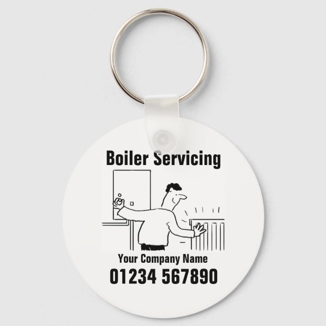 Boiler Servicing Contact Details Key Ring (Front)