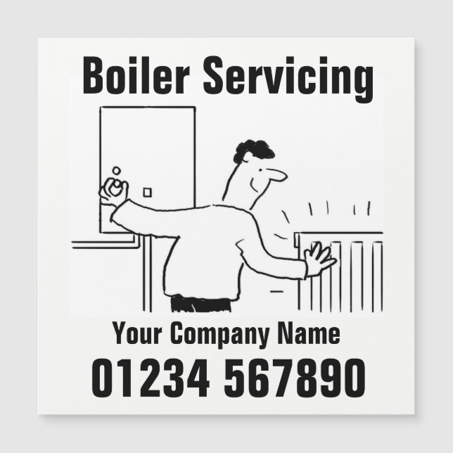 Boiler Servicing Contact Details Magnet (Front)