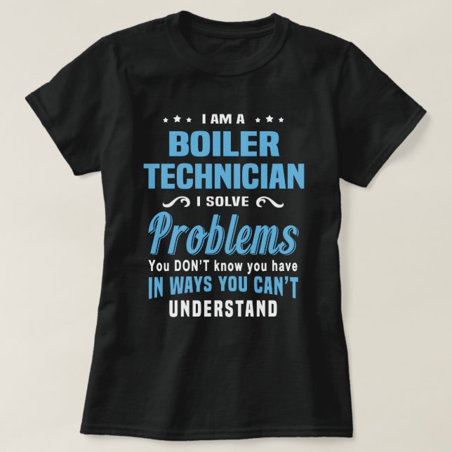 Boiler Technician T-Shirt (Design Front)