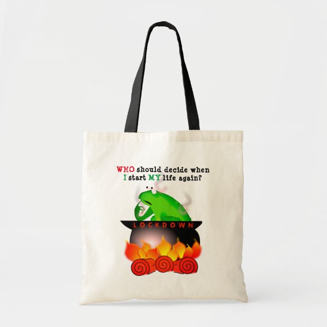 Boiling frog tote bag (Front)