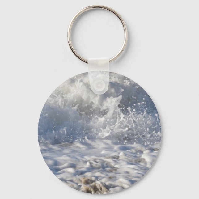Boiling sea (Sennen beach nr Lands End) Key Ring (Front)