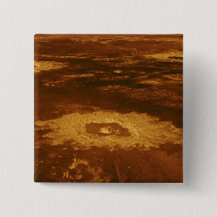 Boiling Surface of Planet Venus 15 Cm Square Badge