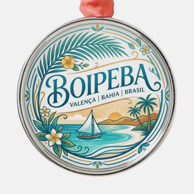 Boipeba Brazil Metal Tree Decoration (Front)