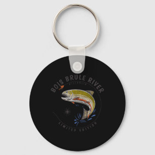 Bois Brule River Wisconsin Fly Fishing Souvenir Bo Key Ring