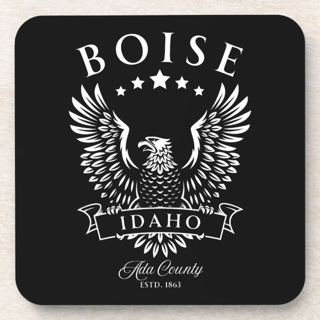Boise Ada County Idaho Vintage Eagle Coaster (Front)