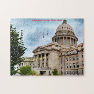 Boise Capital Idaho. Christmas Greetings Jigsaw Puzzle