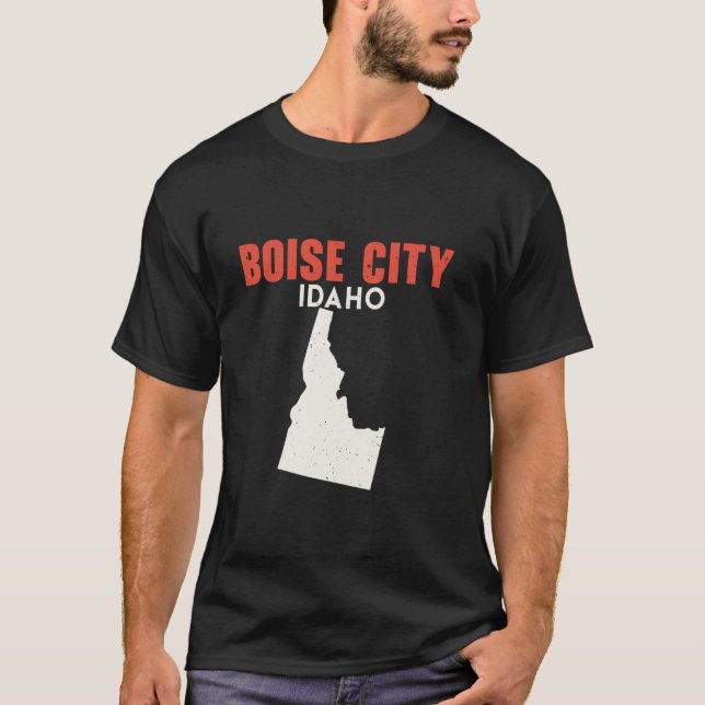 Boise City Idaho USA State America Travel Idahoan  T-Shirt (Front)