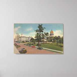 Boise, ID - View of Capital Park & Surrounding Canvas Print