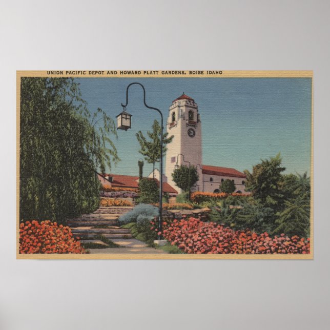 Boise, ID - View of Union Pacific Poster (Front)