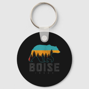 Boise Idaho Bear Grizzly Pride Outdoor Vintage Key Ring
