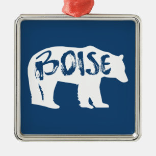 Boise Idaho Bear Metal Tree Decoration