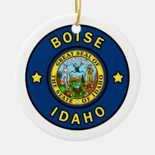 Boise Idaho Ceramic Tree Decoration