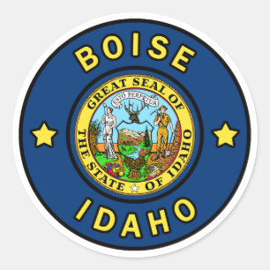 Boise Idaho Classic Round Sticker