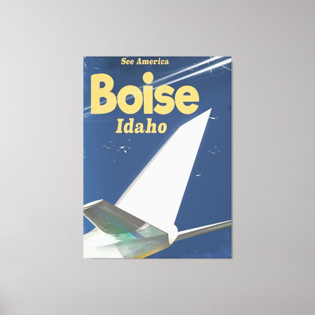 Boise Idaho flight poster Canvas Print (Front)