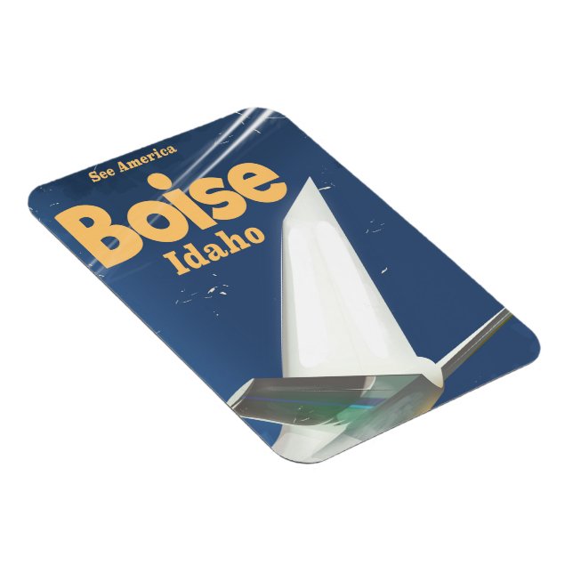 Boise Idaho flight poster Magnet (Right Side)