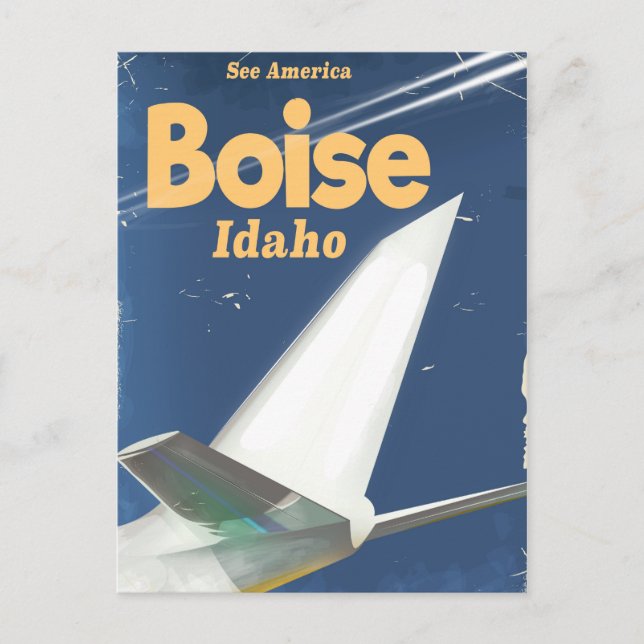Boise Idaho flight poster Postcard (Front)