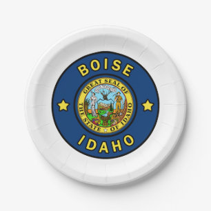 Boise Idaho Paper Plate