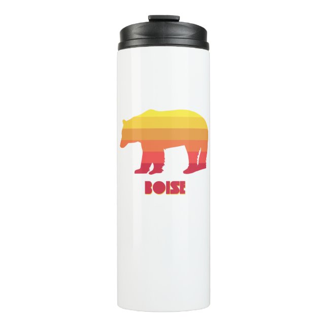 Boise Idaho Rainbow Bear Thermal Tumbler (Front)