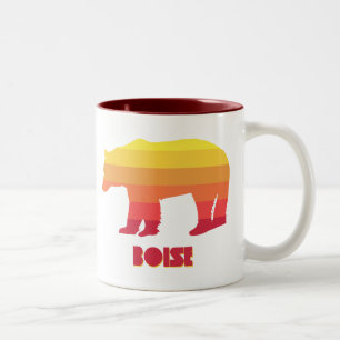Boise Idaho Rainbow Bear Two-Tone Coffee Mug