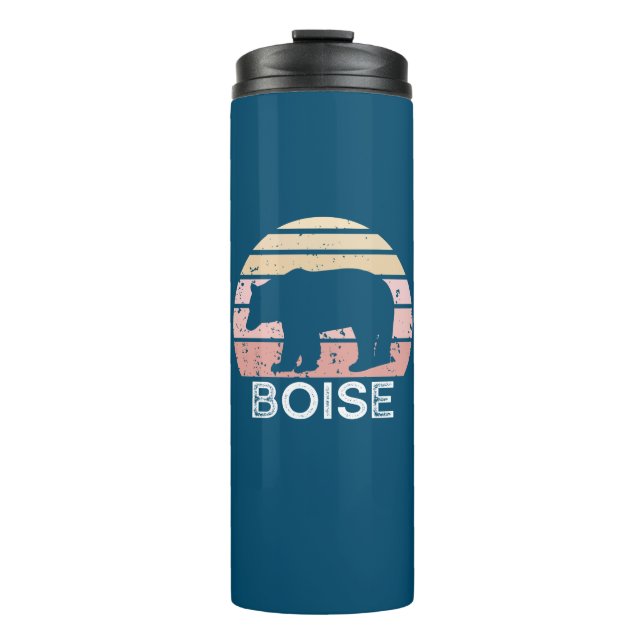 Boise Idaho Retro Bear Thermal Tumbler (Front)