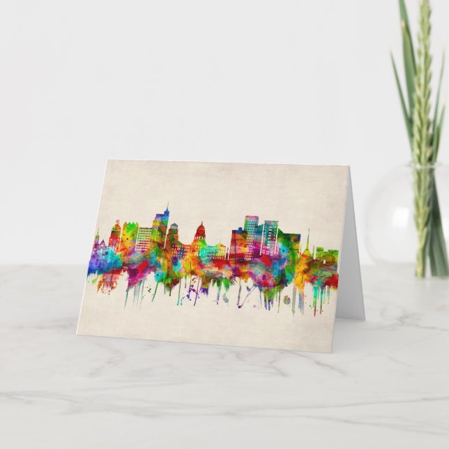 Boise Idaho Skyline Holiday Card (Front)