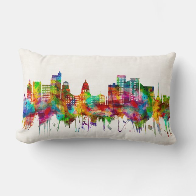 Boise Idaho Skyline Lumbar Cushion (Front)