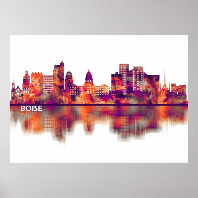 Boise Idaho Skyline Poster (Front)