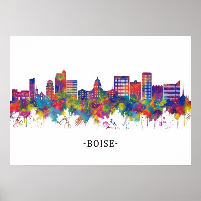 Boise Idaho Skyline Poster (Front)