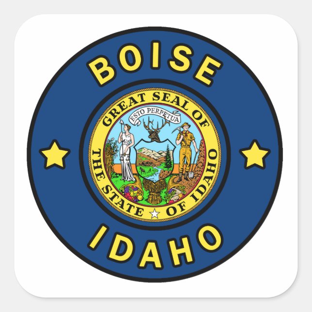 Boise Idaho Square Sticker (Front)