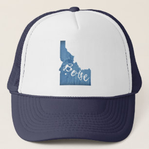 Boise, Idaho Wood Grain Trucker Hat