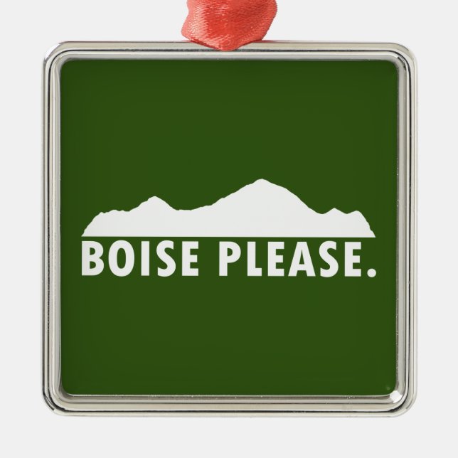 Boise Please Metal Tree Decoration (Front)