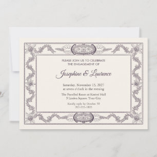Boiserie Grandeur Engagement Party Invitation