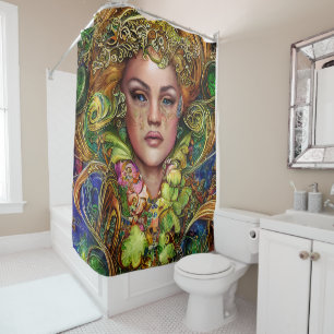Boisterous Woman St. Patrick's Day Artwork Shower Curtain