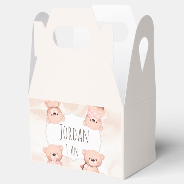 Boite cadeau Baby shower Teddy bear ours Favour Box (Opened)