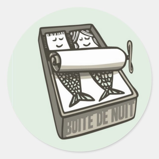 Boite Classic Round Sticker (Front)