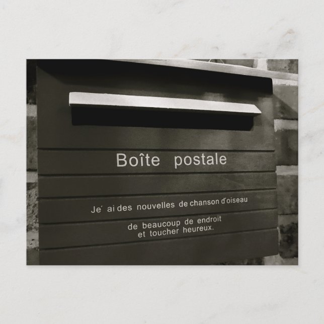 Boite postale postcard (Front)