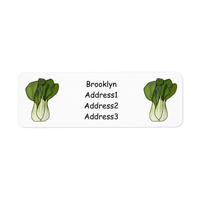 Bok choy cartoon illustration (Front)